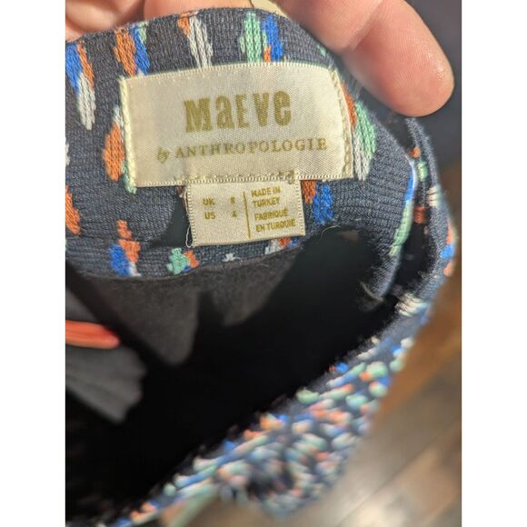 Maeve Anthropologie US 4 Mini Skirt Colorful Abstract Print Asymmetrical Hem - Picture 2 of 5